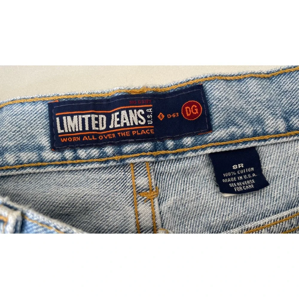 Vintage Limited Jeans Womens 8R Light Wash Boot Cut‎ Denim High Rise Made in USA